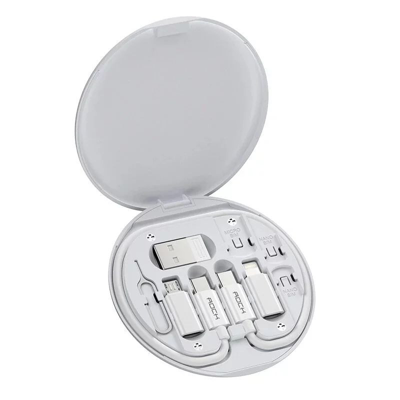 e0ec6432fcf433ed3b9fb6d2cbd52d2b.jpg کابل تبدیلUSB-C به MicroUSB / USB-C / لایتنینگ راک مدل RCB0820 طول 0.15 متر - تصویر 1